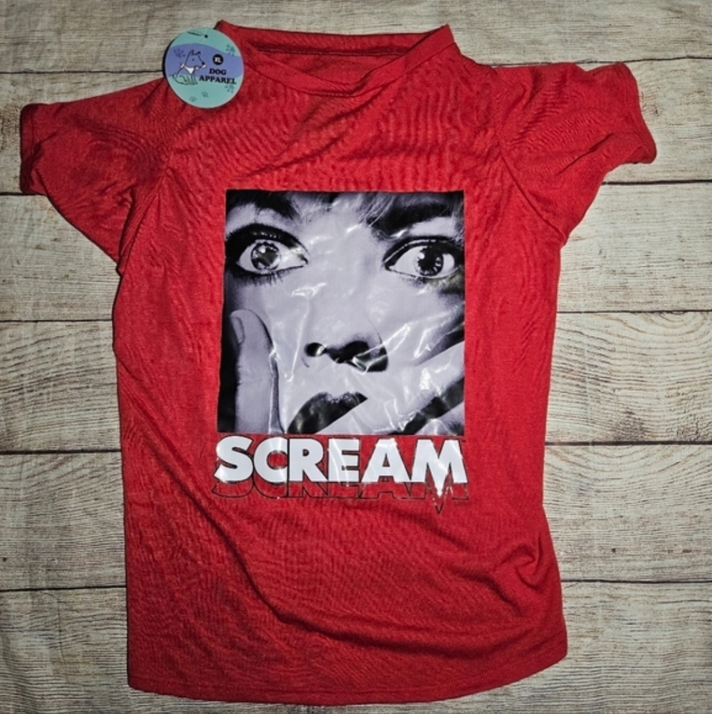 Scream horror movie dog tee shirt XL